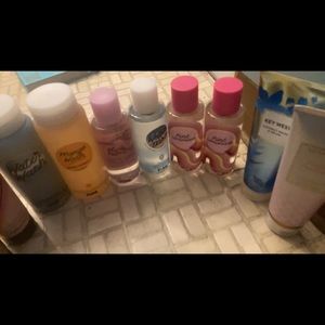 VICTORIA SECRET AND BATH AND BODY WORKS SPRAY,LOTION AND BODY WASH  BUNDLE!